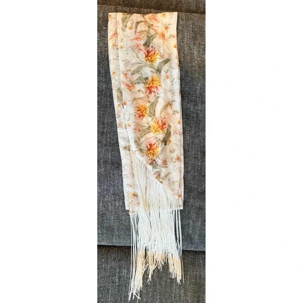 6 Vintages rectanglular scarfs , various colors and widths all over 60